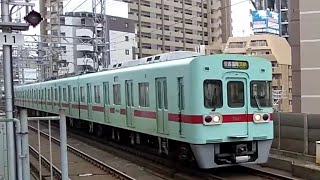 52：西鉄6050形6551F 天神大牟田線普通西鉄福岡(天神)行き 薬院駅到着