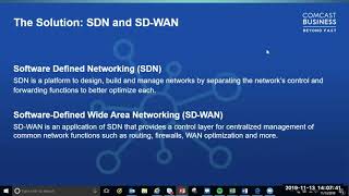 Comcast Business - SD-WAN: From Racks to Apps