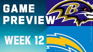 Baltimore Ravens vs. Los Angeles Chargers | 2023 Week 12 Game Preview