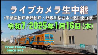 【ライブカメラ】ライブカメラ生中継／千葉県松戸市新坂川桜並木／2025年1月16日【桜並木・流鉄流山線リアルタイム配信・ライブトーク兼用】