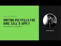 Writing polyfills for .bind(), .call() and .apply() | JavaScript Interview | Code along with Vishal