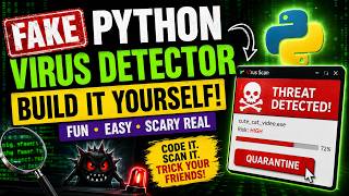 Python Fake Virus Detector Project (Beginner Tutorial) | Build a Realistic Prank Scanner with Python