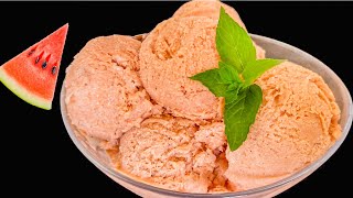 Made watermelon ice cream! Only 4 ingredients! Easy recipe! DELICIOUS!