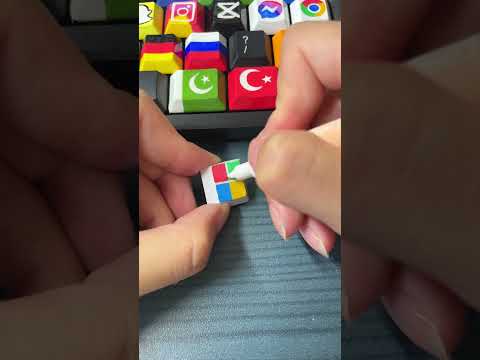 Draw Microsoft on keyboard #shorts #diy #art #keyboard #tiktok #trending #fyp #logo