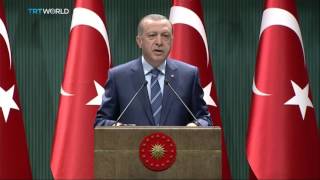 Turkish President Erdogan speaking about latest terrorist attacks in Turkey