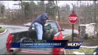 Neighborhood fights back against illegal dumping