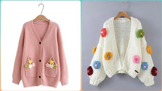 Most Beautiful\u0026 Incredible Crochet Handknitted Embroidery \u0026 Applique Sweater Designs  For Women's