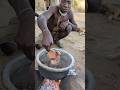 It's breakfast time 😋‼️ Hadzabe man eating all this Soup Alone #food #hadzabetribe