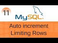 SQL Tutorial 11: Auto Increment & Limit