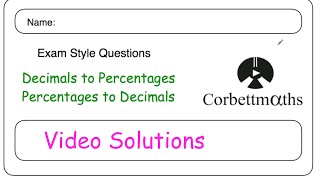 Decimals and Percentages Answers - Corbettmaths