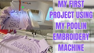 My First EMBROIDERY Project / Is this Successful or Not? / Poolin EOC06 EMBROIDERY Machine / lalacre