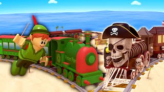 Pirates cartoon for kids - Peter pan rescue cartoon for kids - Choo choo train kids videos