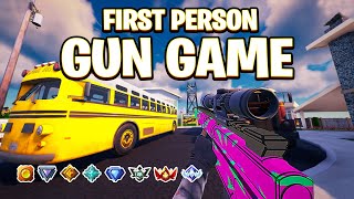 *FIRST PERSON* FORTNITE GUN GAME - NUKETOWN!