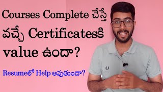 Certificate role in placements | Information in telugu | Certificate Value in telugu | Vamsi Bhavani
