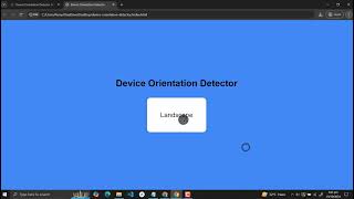Device Orientation Detector Using HTML, CSS and JavaScript with Source Code