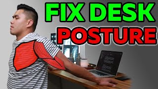 6 Best Stretches & Exercises To FIX Desk Posture  | Get Rid Of Neck & Back Pain