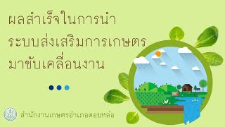 ผลสำเร็จในการนำระบบส่งเสริมการเกษตรไปขับเคลื่อนงาน สำนักงานอำเภอดอยหล่อ