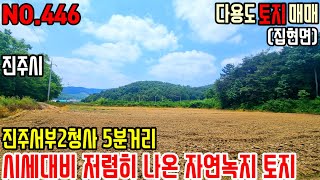 {창고부지}진주서부2청사 5분거리, 집현면 지내리 건축가능한 자연녹지지역의 토지로 주변시세대비 아주 저렴히 나온 매물입니다