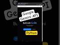 How to use the GEMINI API in your Python Project? #coding #python #gemini #ai