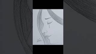 Sad girl drawing | Girl drawing #girldrawing