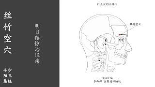 人体穴位247：丝竹空：明目镇惊治眼疾，用拇指按揉丝竹空穴100～200次，每天坚持，可改善头晕、牙痛、目上视、小儿惊风等 20220228