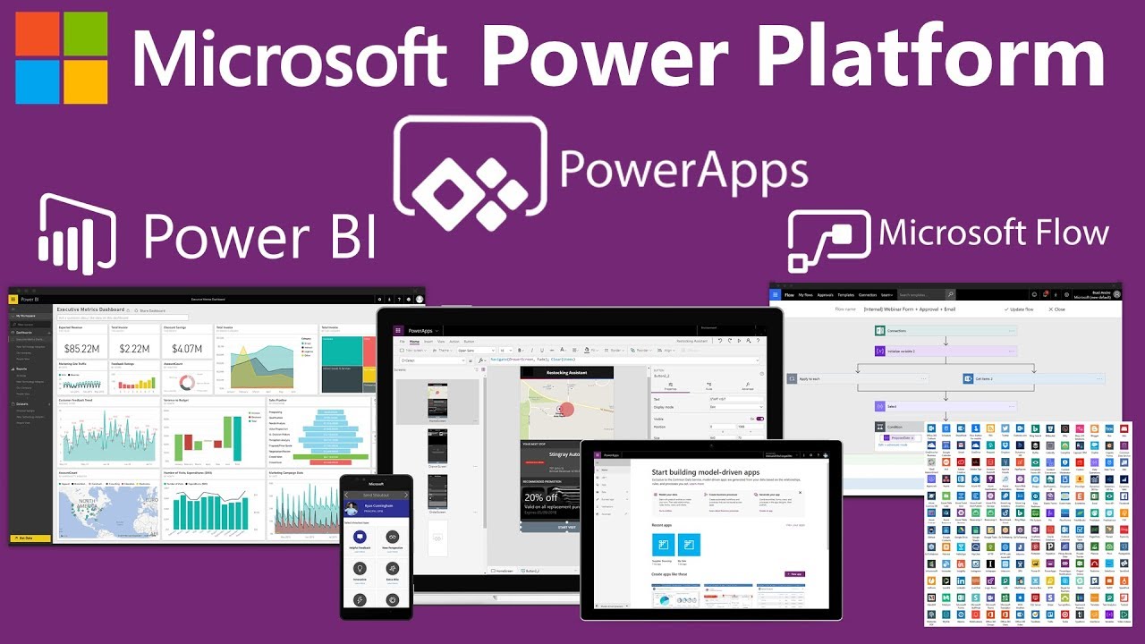 Microsoft Power Platform Overview Power Bi Powerapps Flow Azure