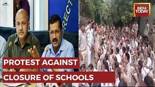 BJP Slams AAP Govt As 300 School Students Protest In RK Puram Against Closure Of Their Schools