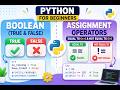 Assignment Operators and Boolean Operators