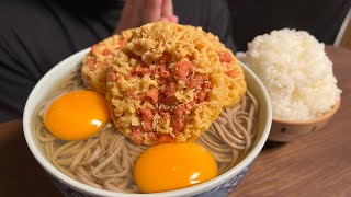 【咀嚼音】たぬきそばを食べる　Eating Sounds/ASMR/Mukbang