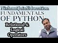 Python_Lec8: Relational and Logical operators.