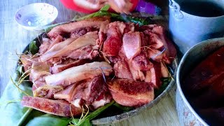 (SAYUNG) Tangkhul Style || Preserving Pork Meat in Winter Time🥓|| Just to EAT for One Year😁