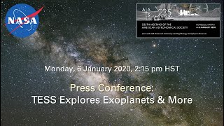 AAS 235 Press Conference: TESS Explores Exoplanets & More