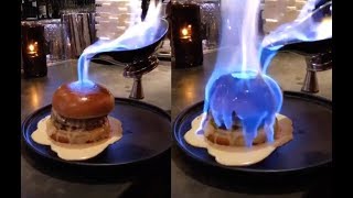 Pouring Fire On A Burger
