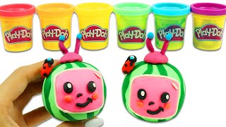 How to Make a Cute Play Doh Cocomelon Watermelon | Fun & Easy DIY Play Dough Crafts!