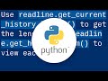 How do you see the entire command history in interactive Python?