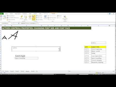 MS Excel ActiveX: How to change the font size & style in a combo box MS Excel ActiveX: How to change the font size & style in a combo box
