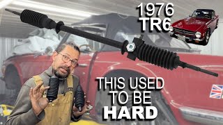 1976 TR6 - Part 12 - Steering rack boots