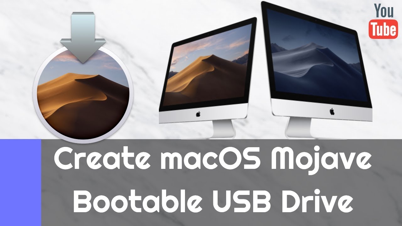 How To Create Mac Os Mojave Bootable Usb Drive Tutorial Youtube