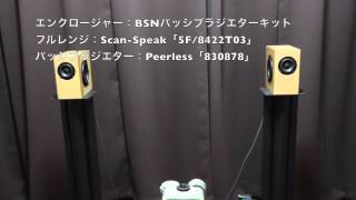 Scan-Speakフルレンジ「5F/8422T03」＋ パッシブラジエター（インストルメンタル編）