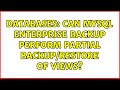 Databases: Can MySQL Enterprise Backup perform partial backup/restore of views? (3 Solutions!!)