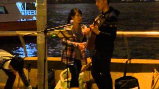 大包樂團Cover 王祖藍《跌落凡間的天使》busking @中環碼頭 2015-02-28