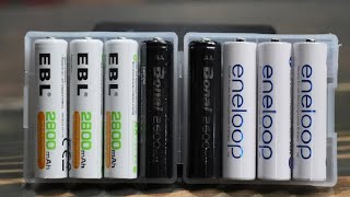 Bonai vs EBL vs Eneloop Panasonic BK 3MCCA8BA AA 2100 Cycle Ni MH Pre Charged Rechargeable Batteries