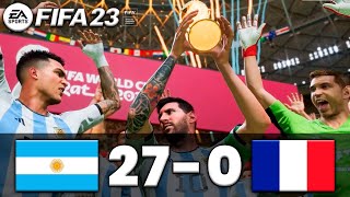 FIFA 23 - ARGENTINA 27-0 FRANCE | FIFA WORLD CUP FINAL 2022 QATAR | FIFA 23 PC - FIFA 23 PS5
