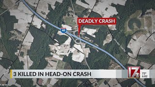 Teen girl among 3 dead in I-40 crash in Sampson County