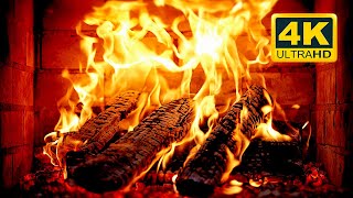 🔥 FIREPLACE Ultra HD 4K. Fireplace with Crackling Fire Sounds. Fireplace Burning
