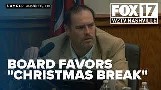 Sumner County Schools votes in favor of 'Christmas Break' after heated debate