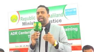 Khudbadi Agaasimaha Guud Ee Wasaarada Cadaalada Somaliland