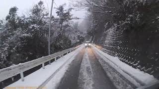 エブリイで雪道走行　徳島県三好市池田町西山