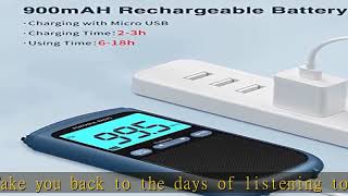 AM FM Walkman Radio: 900mAh Rechargeable Portable Transistor Pocket Radio with Best Reception Digit