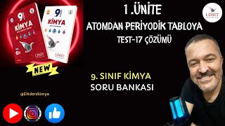 LİMİT YAYINLARI 9.SINIF KİMYA SORU BANKASI TEST-17 ÇÖZÜMÜ